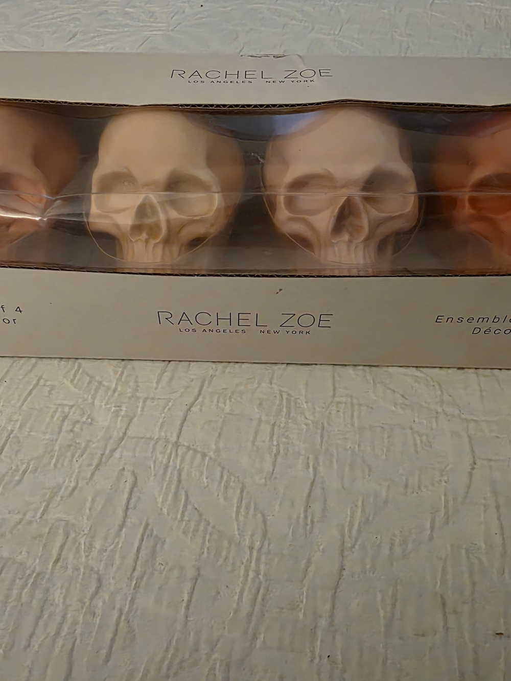 Rachel Zoe Skull Home Decor - Metallic Rose Set